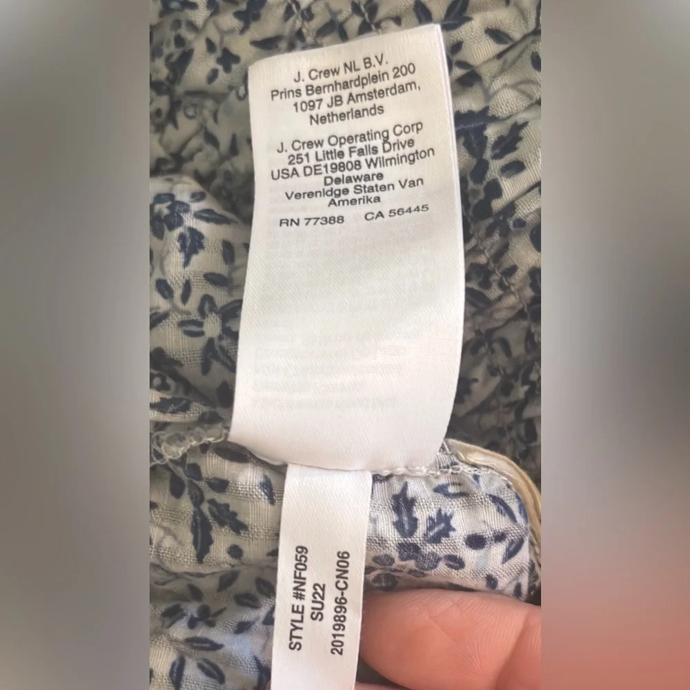 Madewell Glassware Blue Pull-On Smocked Shorts Jr. Size Large - Picture 8 of 9